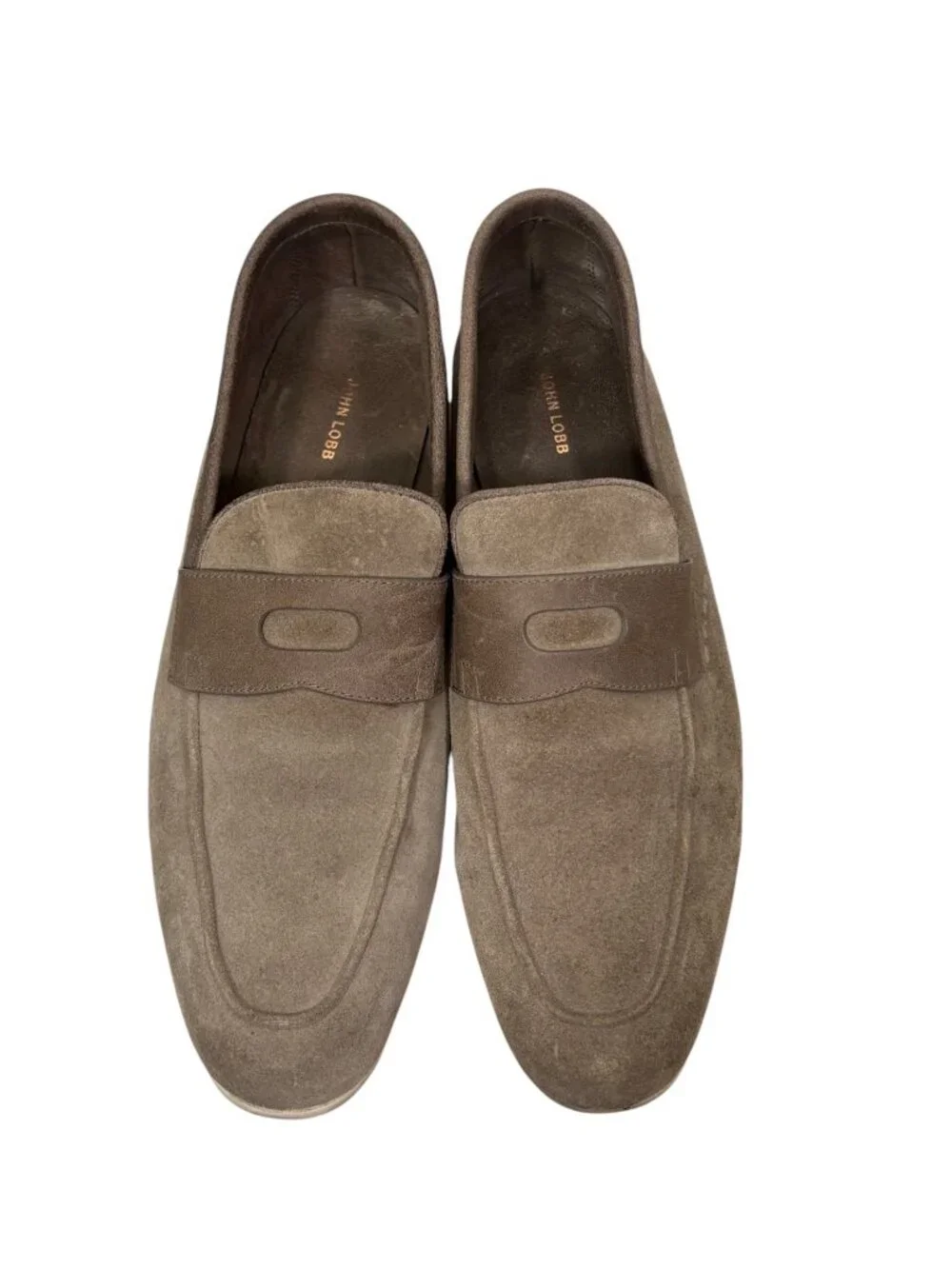 John Lobb Suede Leather Loafers Size UK 8.5